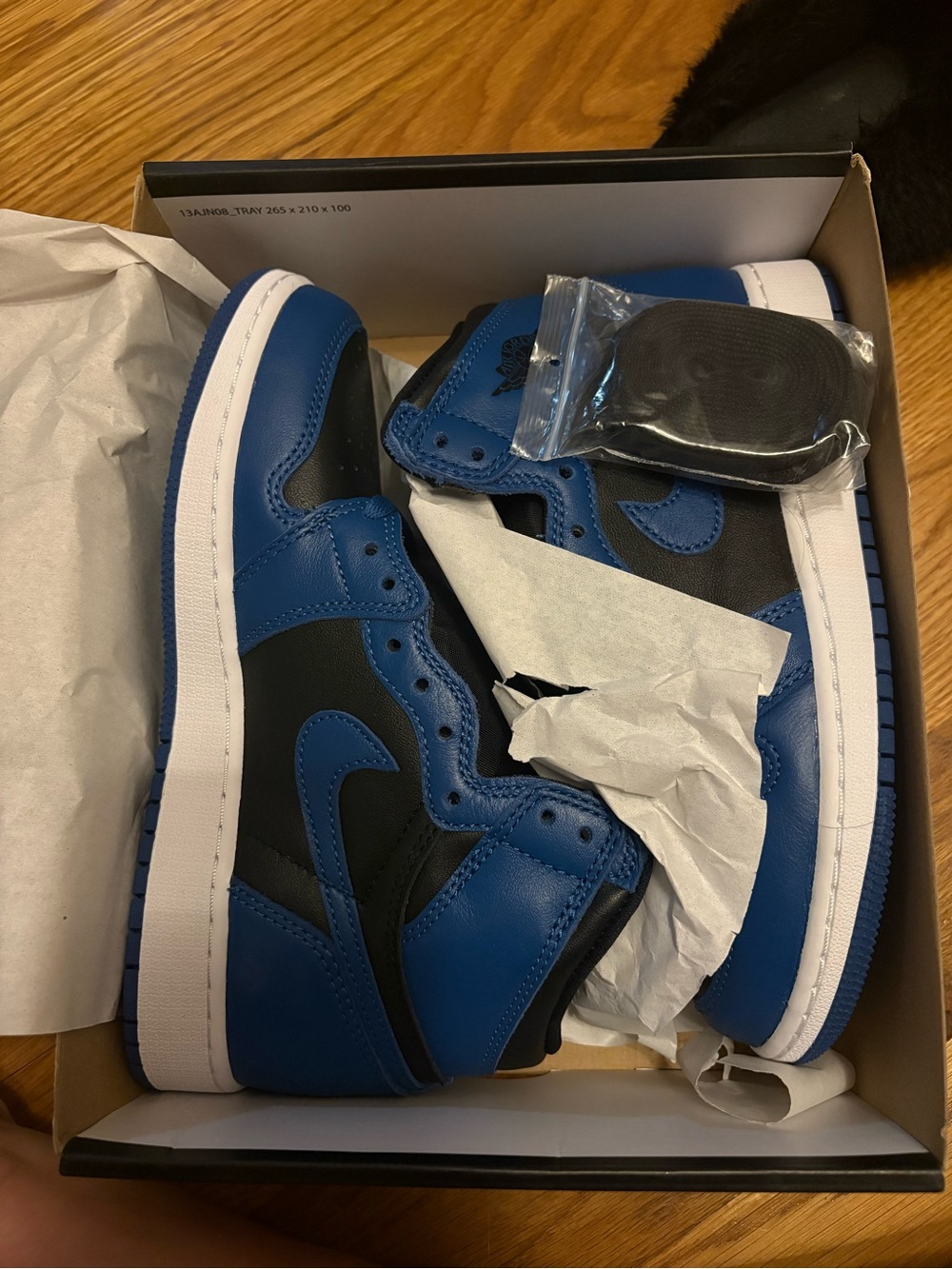 Men's High-Top Basketball Sneakers - Black & Blue